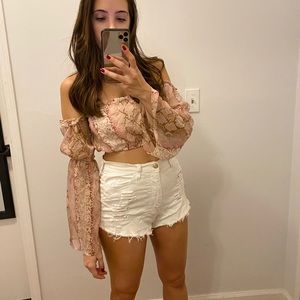 Snake print Crop Top